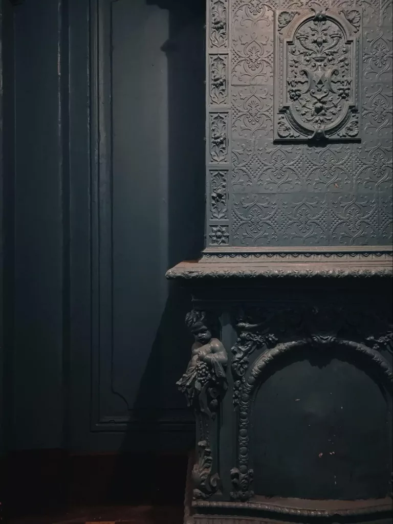 Ornate antique wall design detail