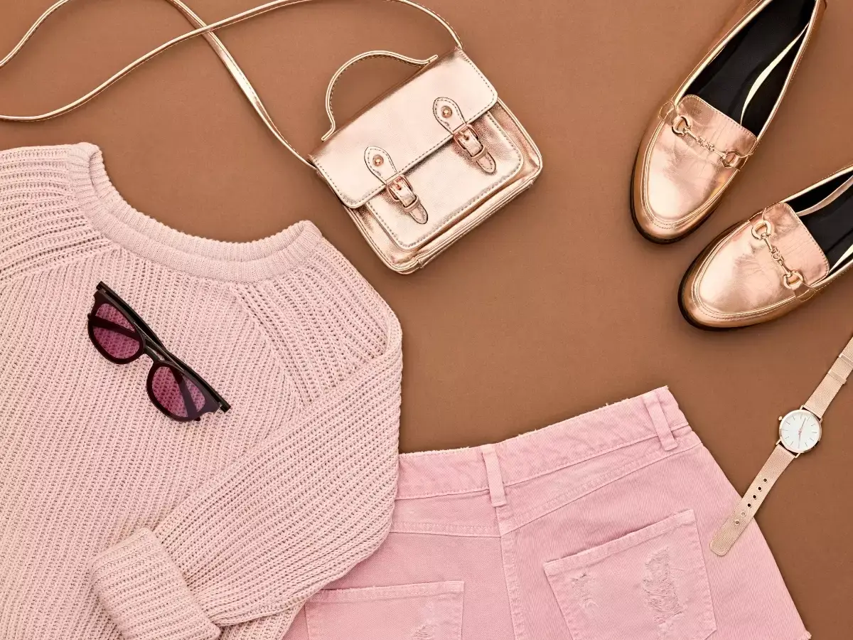 Fashion product styling flat lay